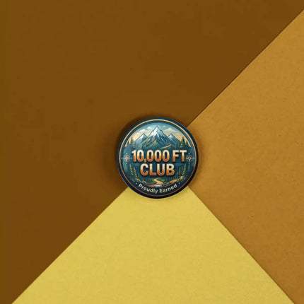 10,000 FT Club Mountain Adventure Pin Badge – Trekking Travel Souvenir