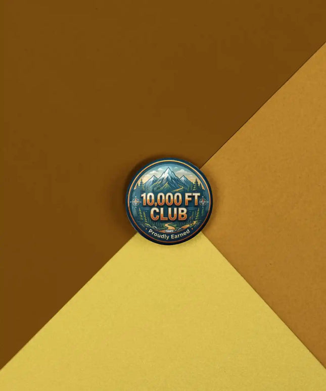 10,000 FT Club Mountain Adventure Pin Badge – Trekking Travel Souvenir