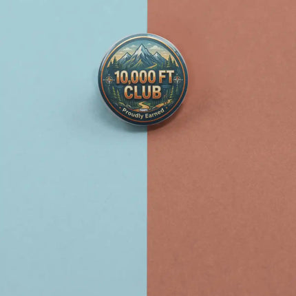 10,000 FT Club Mountain Adventure Pin Badge – Trekking Travel Souvenir