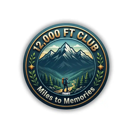 12,000 FT Club Mountain Trek Pin Badge – Adventure Travel Souvenir
