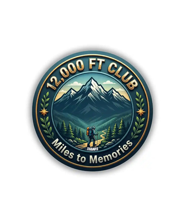 12,000 FT Club Mountain Trek Pin Badge – Adventure Travel Souvenir