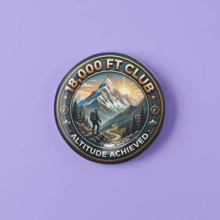 18,000 Ft Club Achievement Pin Badge – Himalayan Adventure Souvenir