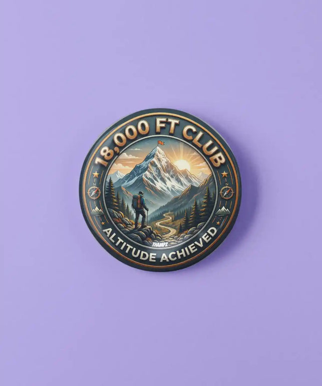 18,000 Ft Club Achievement Pin Badge – Himalayan Adventure Souvenir
