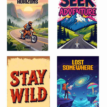 Wanderlust Adventure Postcard Combo