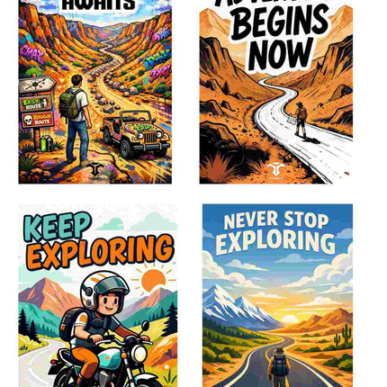 Adventure Motivation Postcard Combo