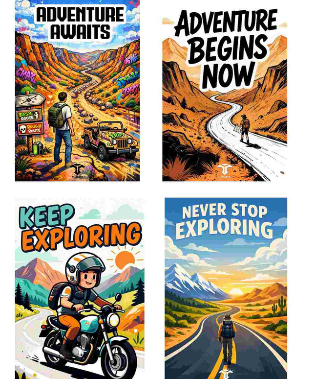Adventure Motivation Postcard Combo