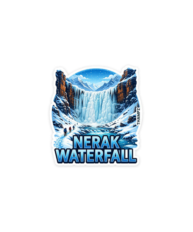 Nerak Waterfall 3D Embossed Flexible Fridge Magnet – Ladakh Travel Souvenir