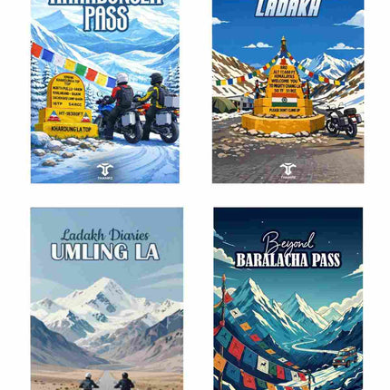 Ladakh High Passes Postcard Combo