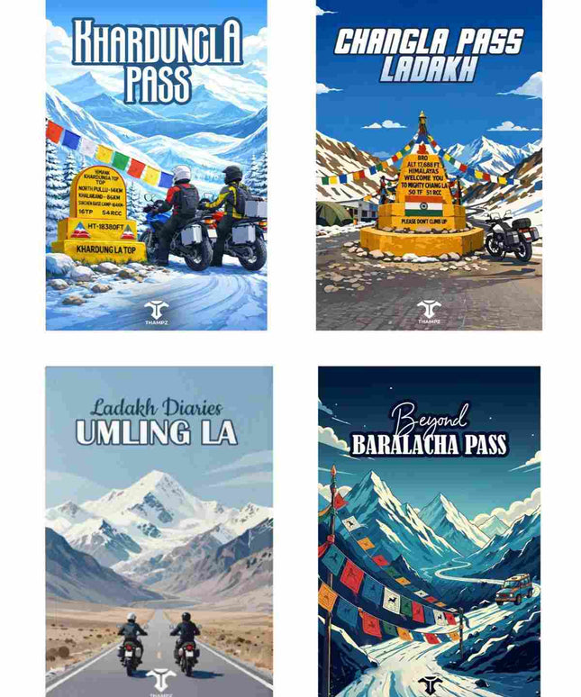 Ladakh High Passes Postcard Combo