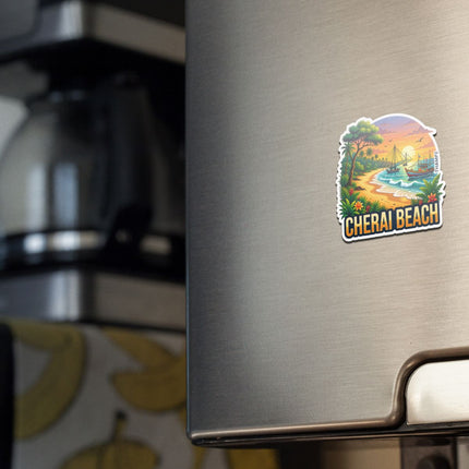Cherai Beach Kerala 3D Embossed Flexible Fridge Magnet – Beach Travel Souvenir