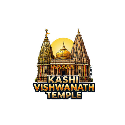 Kashi Vishwanath Temple 3D Embossed Flexible Fridge Magnet – Varanasi Spiritual Travel Souvenir