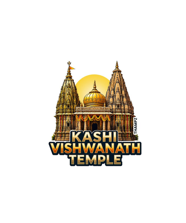 Kashi Vishwanath Temple 3D Embossed Flexible Fridge Magnet – Varanasi Spiritual Travel Souvenir