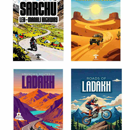 Ladakh Adventure Roads Postcard Combo