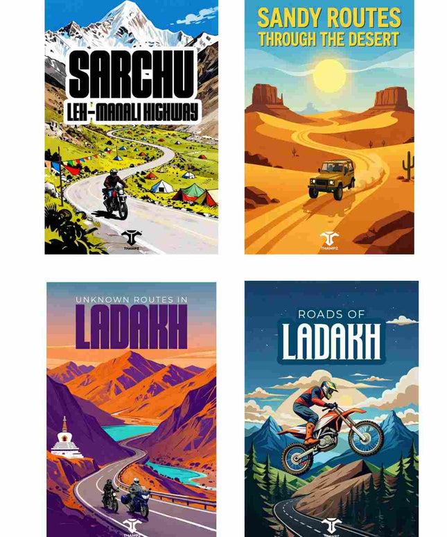 Ladakh Adventure Roads Postcard Combo