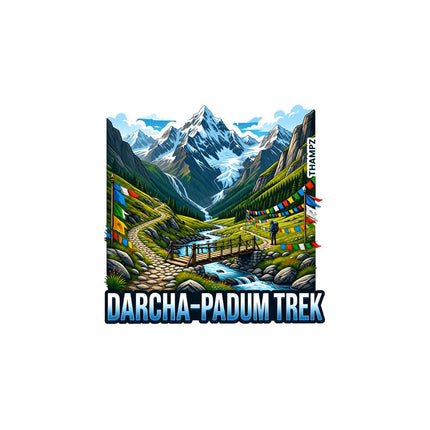 Darcha–Padum Trek 3D Embossed Flexible Fridge Magnet – Zanskar Valley Himalayan Adventure Souvenir