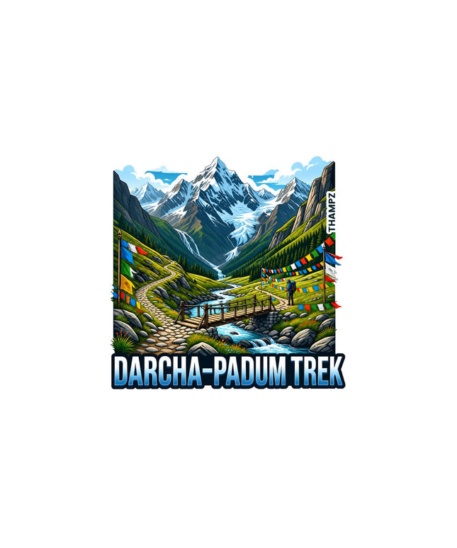 Darcha–Padum Trek 3D Embossed Flexible Fridge Magnet – Zanskar Valley Himalayan Adventure Souvenir