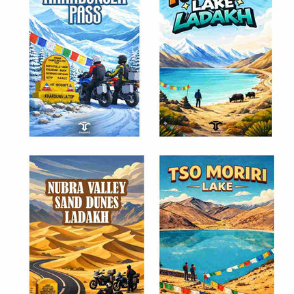 Ladakh Adventure Postcard Combo