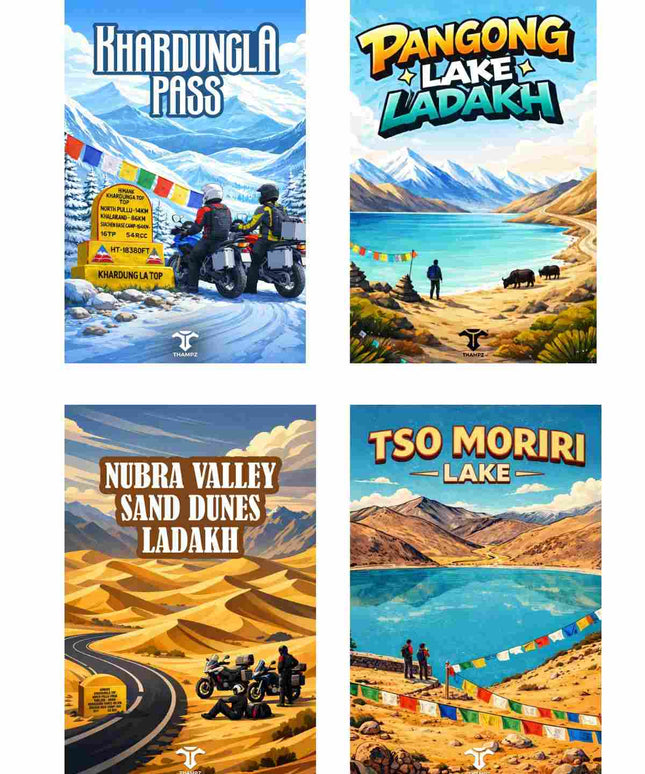 Ladakh Adventure Postcard Combo