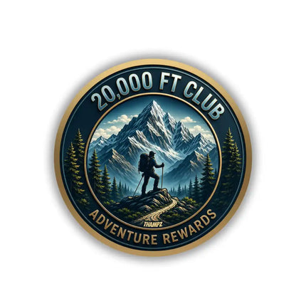20,000 FT Club Mountain Summit Pin Badge – Adventure Travel Souvenir