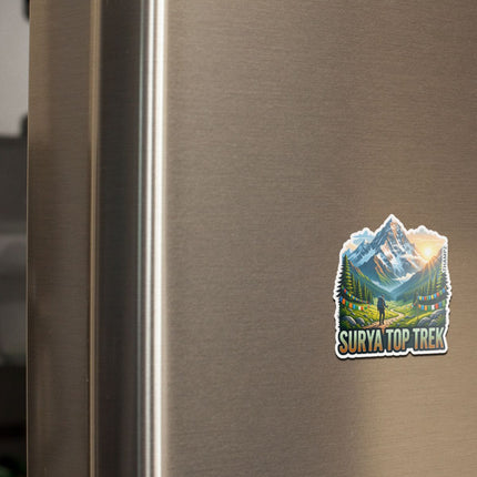 Surya Top Trek Uttarakhand 3D Embossed Flexible Fridge Magnet – Himalayan Travel Souvenir