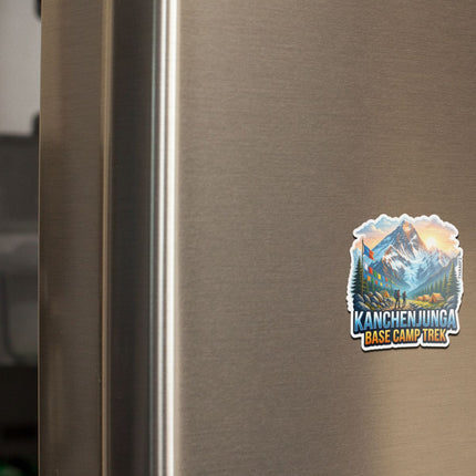 Kanchenjunga Base Camp Trek Sikkim 3D Embossed Flexible Fridge Magnet – Himalayan Travel Souvenir