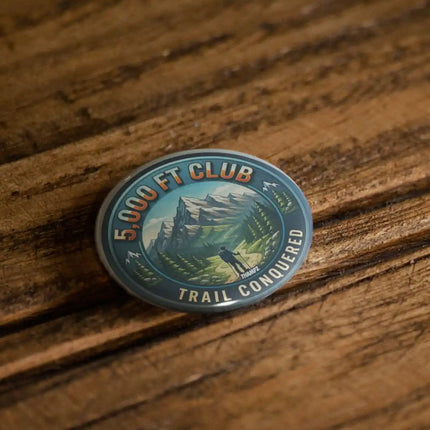 5,000 FT Club Trail Conquered Mountain Hiking Pin Badge – Adventure Travel Souvenir