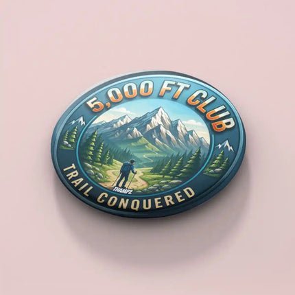 5,000 FT Club Trail Conquered Mountain Hiking Pin Badge – Adventure Travel Souvenir