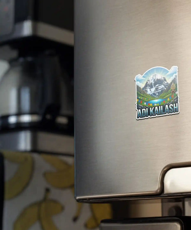 Adi Kailash Fridge Magnet – Himalayan Spiritual Travel Souvenir & Collectible