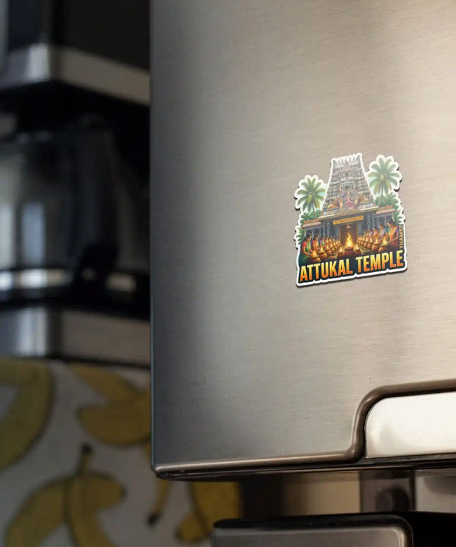 Attukal Temple Fridge Magnet – Spiritual Travel Souvenir & Collectible
