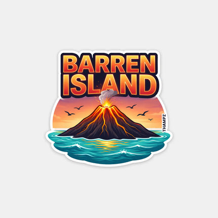 Barren Island Fridge Magnet – Island Travel Souvenir & Collectible