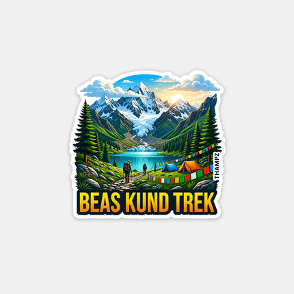 Beas Kund Trek Himachal Pradesh 3D Embossed Flexible Fridge Magnet – Mountain Travel Souvenir