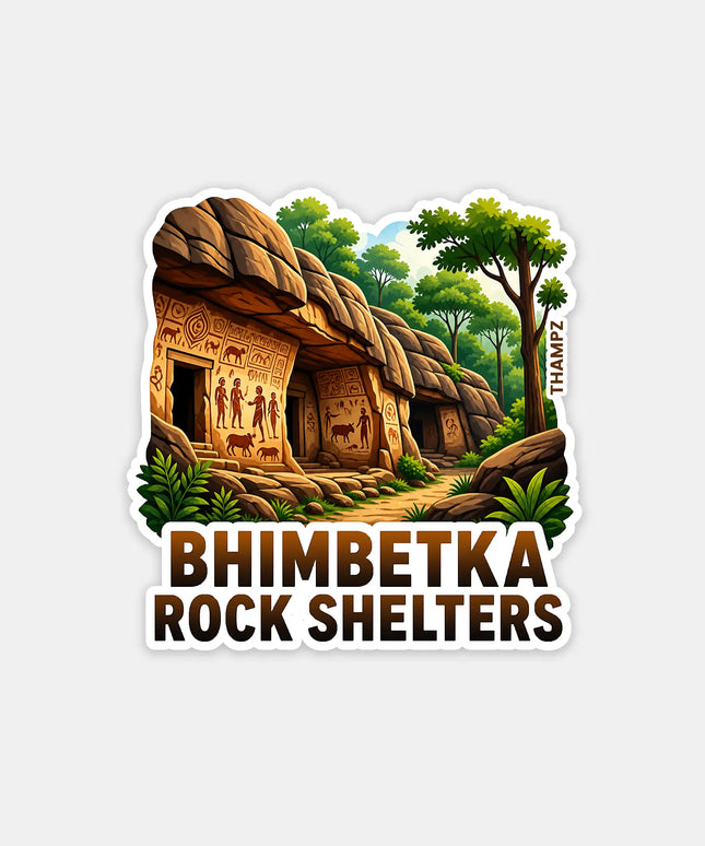Bhimbetka Rock Shelters Fridge Magnet – Heritage Travel Souvenir & Collectible