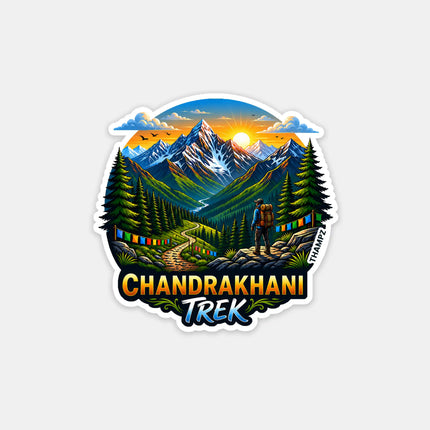 Chandrakhani Trek Himachal Pradesh 3D Embossed Flexible Fridge Magnet – Mountain Travel Souvenir