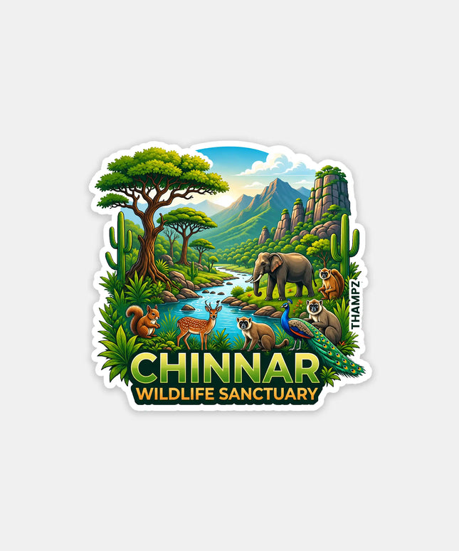 Chinnar Wildlife Sanctuary Kerala 3D Embossed Flexible Fridge Magnet – Wildlife Travel Souvenir