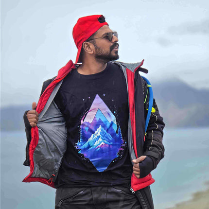 Cosmic Mountain-Adventure Oversized T-Shirt