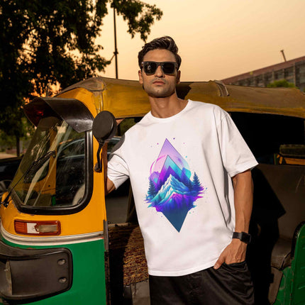 Cosmic Mountain-Adventure Oversized T-Shirt