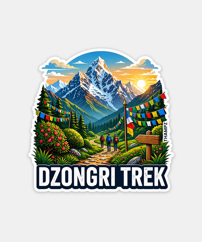 Dzongri Trek Fridge Magnet – Himalayan Travel Souvenir & Collectible