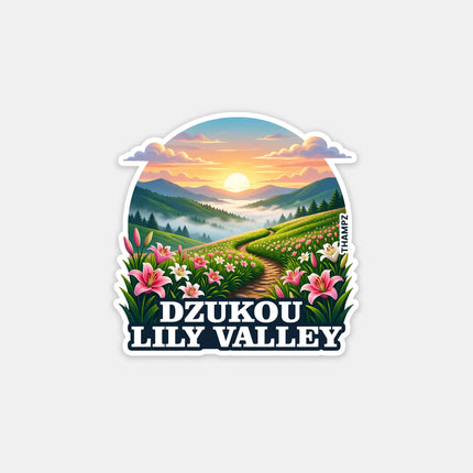 Dzukou Lily Valley Fridge Magnet – Himalayan Travel Souvenir & Collectible