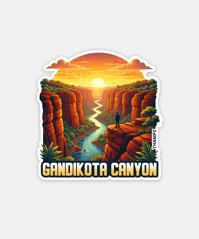 Gandikota Canyon Fridge Magnet – Nature Travel Souvenir & Collectible