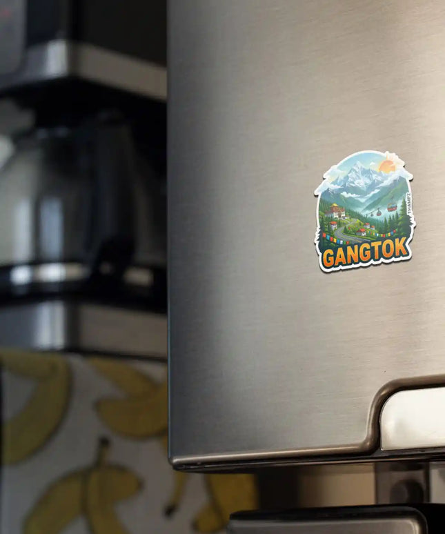 Gangtok Fridge Magnet – Himalayan Travel Souvenir & Collectible