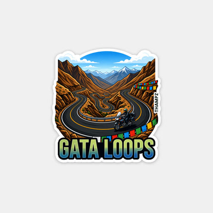 Gata Loops Fridge Magnet – Ladakh Travel Souvenir & Collectible