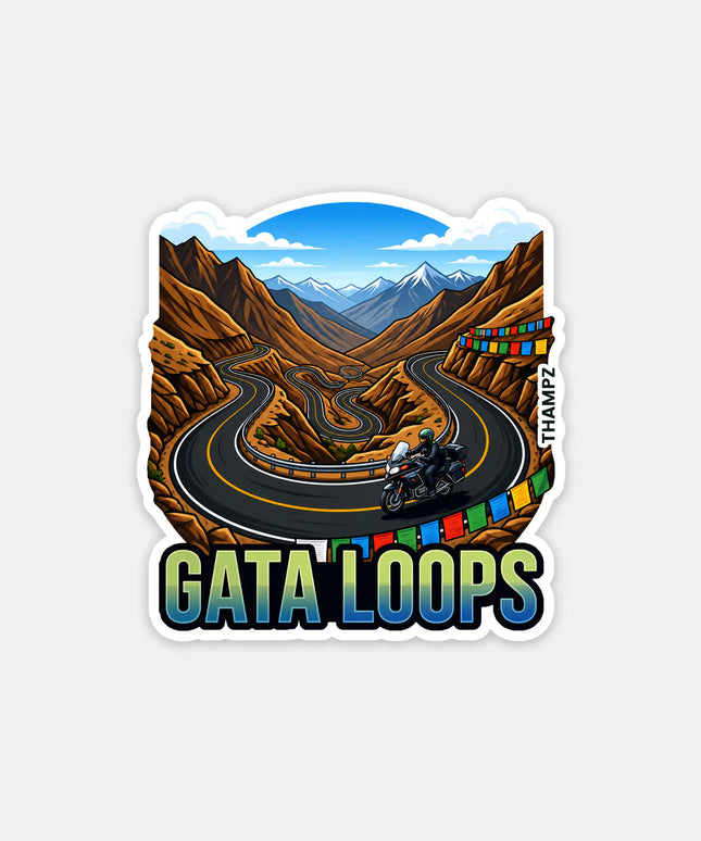 Gata Loops Fridge Magnet – Ladakh Travel Souvenir & Collectible