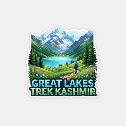 Great Lakes Trek Kashmir Fridge Magnet – Himalayan Travel Souvenir & Collectible