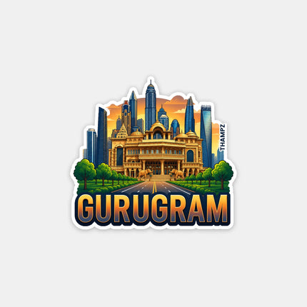 Gurugram Fridge Magnet – City Travel Souvenir & Collectible