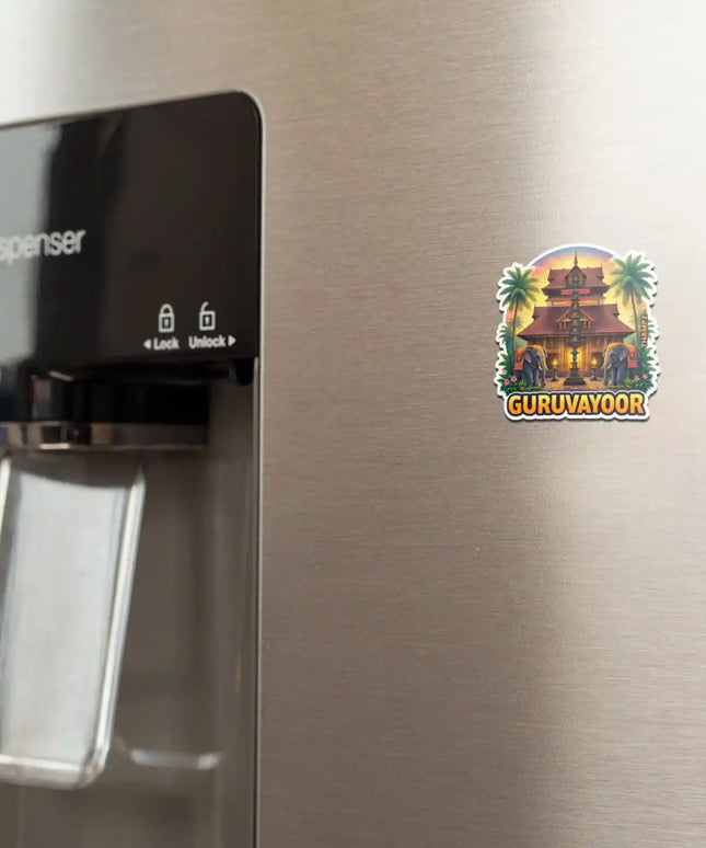 Guruvayoor Fridge Magnet – Spiritual Travel Souvenir & Collectible