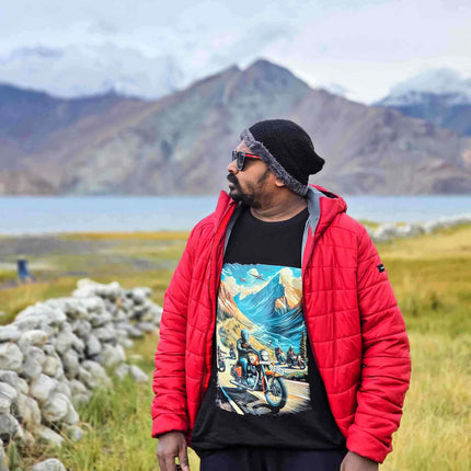 Himalayan Riders Motorcycle Riders Oversized T-Shirt