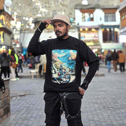 Himalayan Riders Motorcycle Riders Oversized T-Shirt