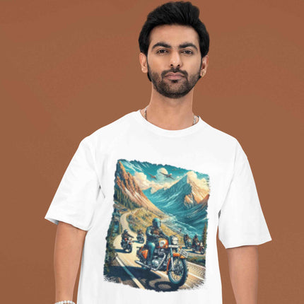 Himalayan Riders Motorcycle Riders Oversized T-Shirt