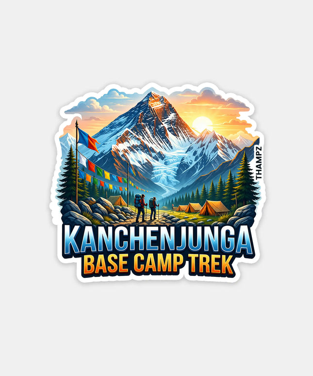 Kanchenjunga Base Camp Trek Sikkim 3D Embossed Flexible Fridge Magnet – Himalayan Travel Souvenir