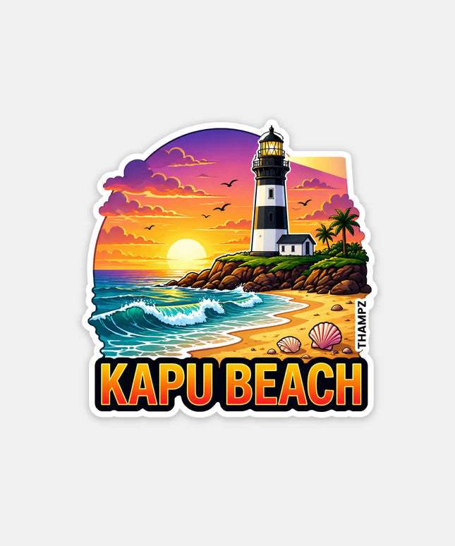 Kapu Beach Fridge Magnet – Coastal Travel Souvenir & Collectible